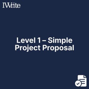 Level 1 – Simple Project Proposal