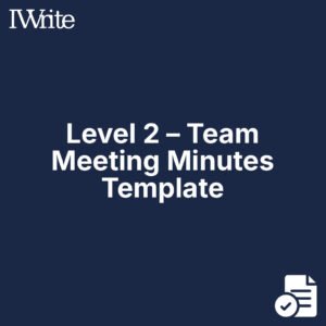 Level 2 – Team Meeting Minutes Template