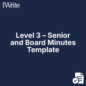 Level 3 – Senior and Board Minutes Template